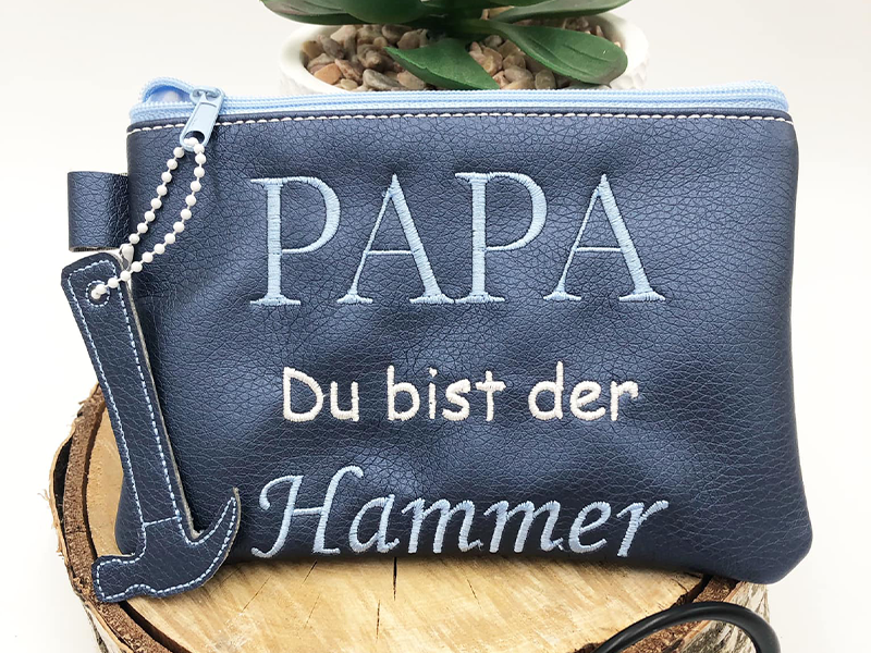 Preview: Papa Du bist der Hammer Spruch Vatertag -  Stickdatei
